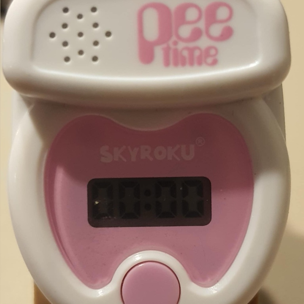 10/$20 Skyroku Pee Time White/Pink Digital Girl's Musical Potty Watch
